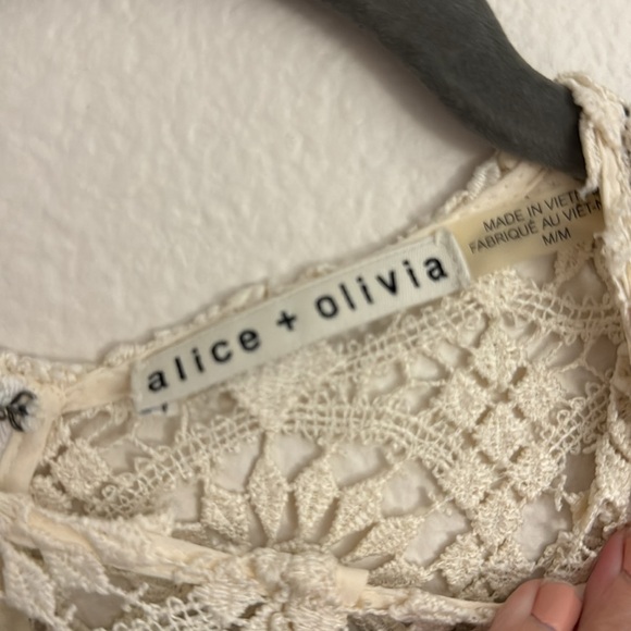 Alice+Olivia Gretchen crotchet tunic top - Picture 7 of 8